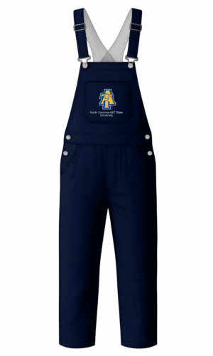 north carolina a&t state university bib overalls